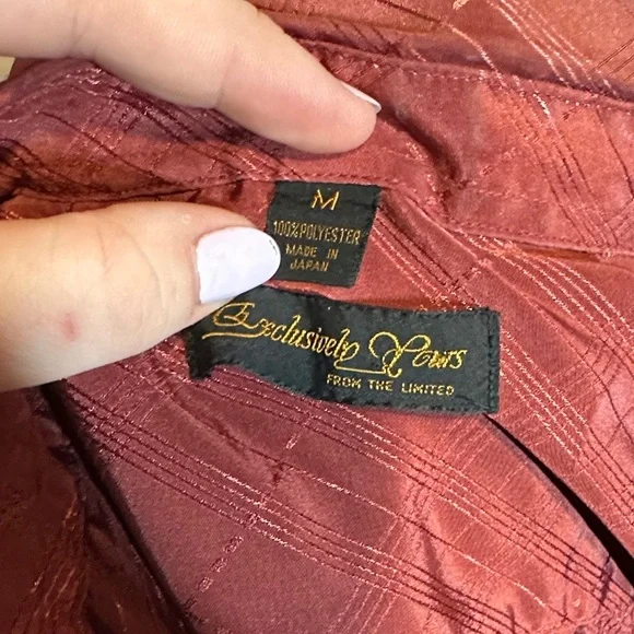 Vintage y2k Western Red Silky Blouse by Exclusively Yours size med - Picture 5 of 5